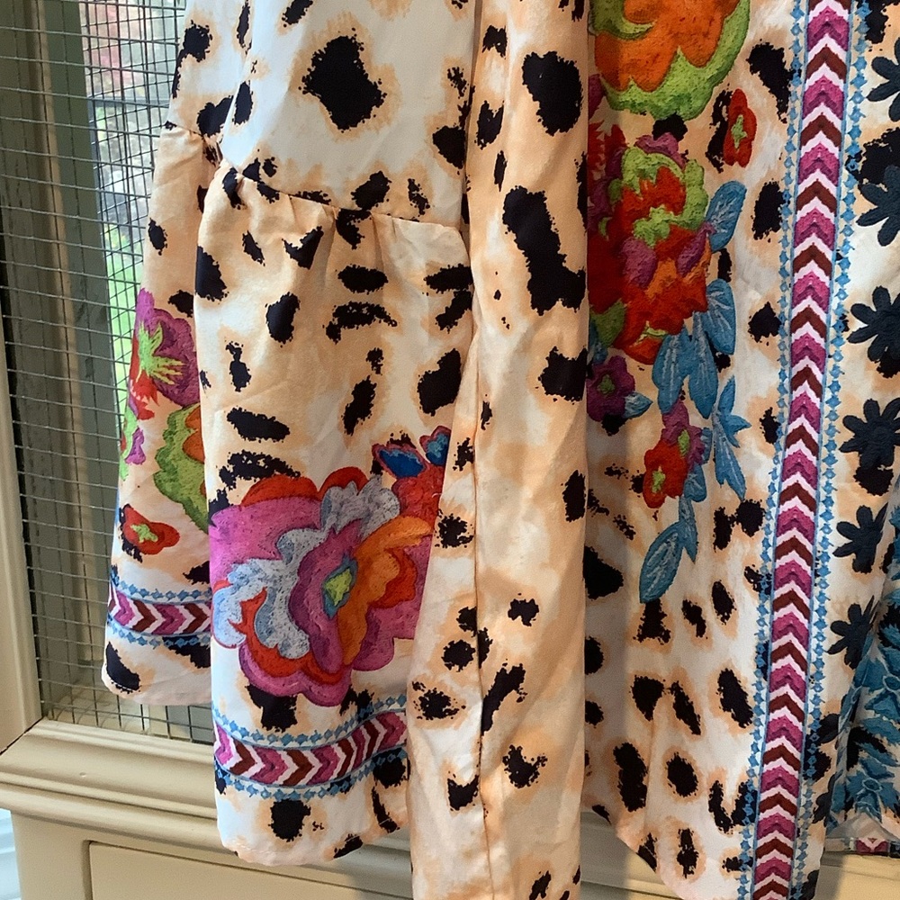 Misslook Multicolor Floral and Leopard Print Tunic - Picture 4 of 6